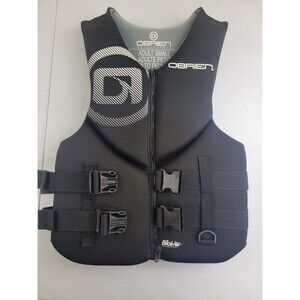 Obrien Neoprene Adult Smalll Life Vest 32-36 inches 90 Lbs Black White Grey
